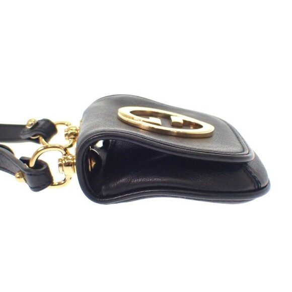 Gucci Blondie Card Case Leather Black Gold Hardware - Picture 5 of 10